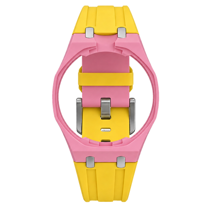 Silicone Bracelet | Pink & Yellow