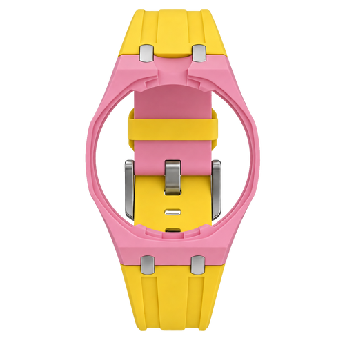 Silicone Bracelet | Pink & Yellow