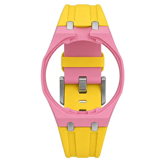 Silicone Bracelet | Pink & Yellow